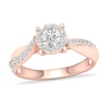 Thumbnail Image 1 of Diamond Ring 3/4 ct tw Round-cut 14K Rose Gold