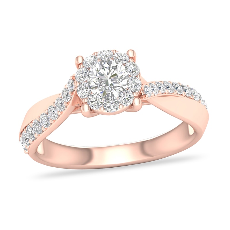 Main Image 1 of Diamond Ring 3/4 ct tw Round-cut 14K Rose Gold