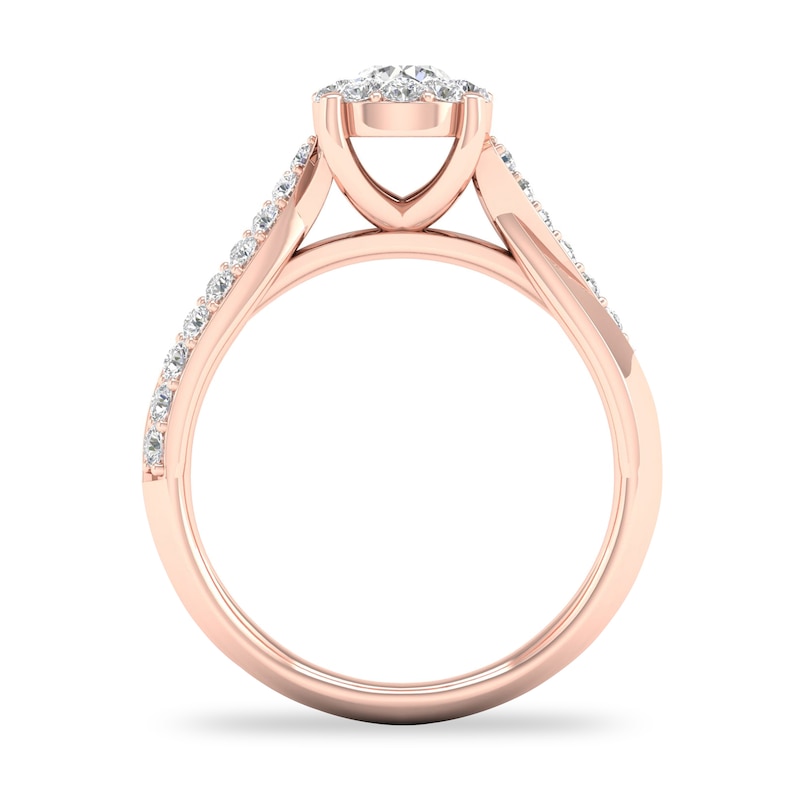 Main Image 2 of Diamond Ring 3/4 ct tw Round-cut 14K Rose Gold