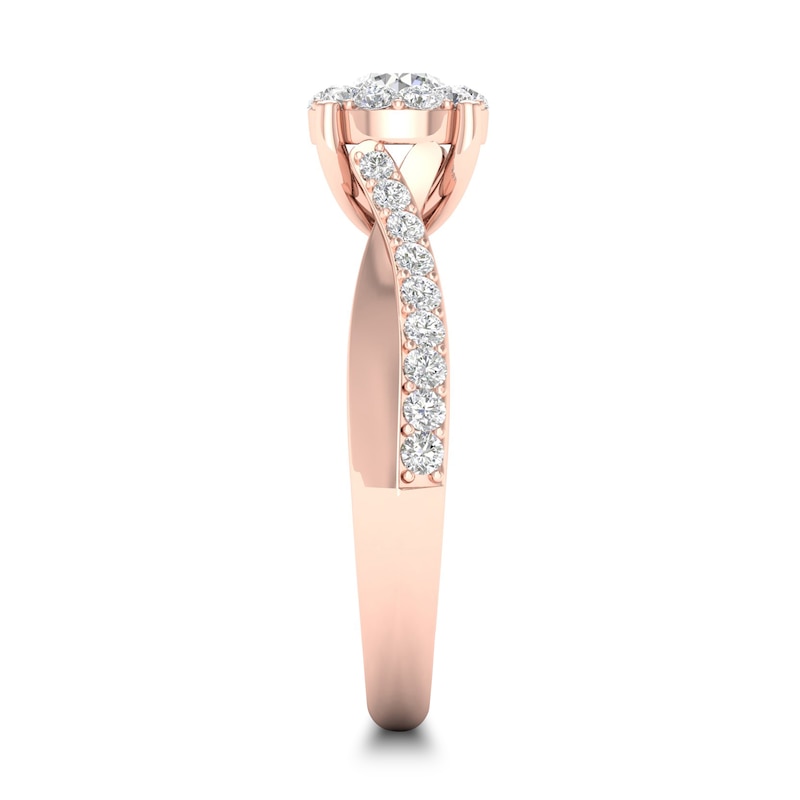 Main Image 3 of Diamond Ring 3/4 ct tw Round-cut 14K Rose Gold