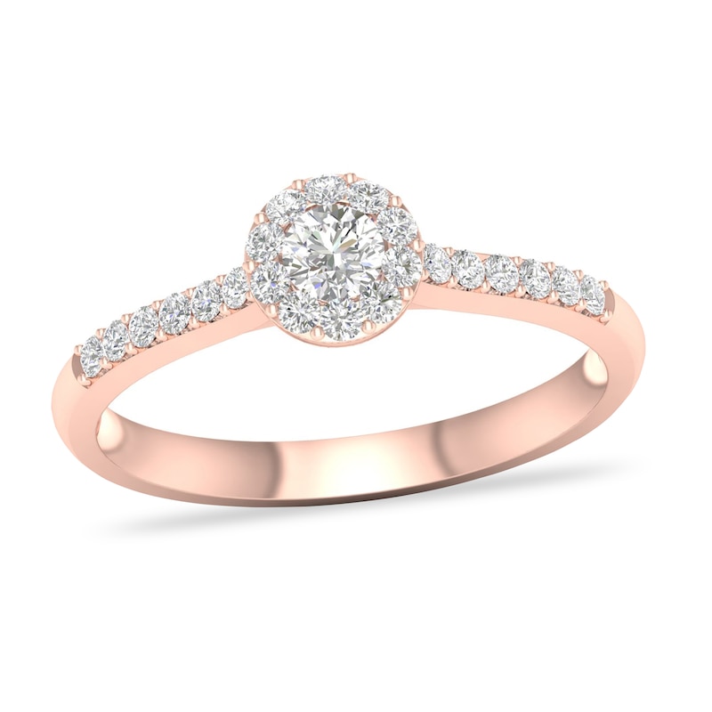 Main Image 1 of Diamond Ring 3/8 ct tw Round-cut 14K Rose Gold