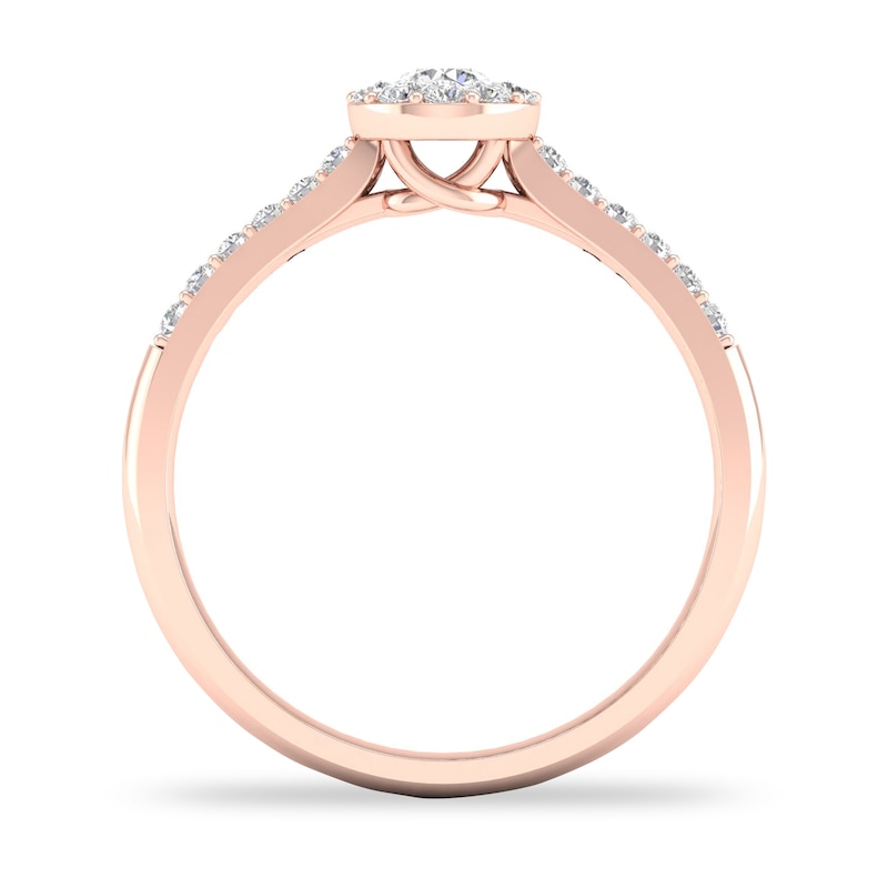 Main Image 2 of Diamond Ring 3/8 ct tw Round-cut 14K Rose Gold
