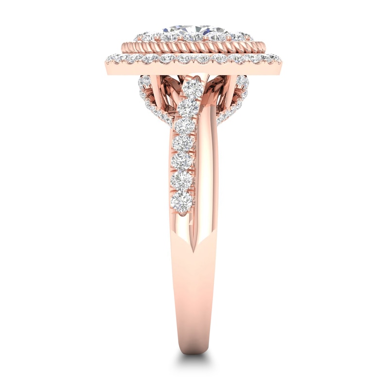 Main Image 2 of Diamond Ring 1-1/5 ct tw Round-cut 14K Rose Gold