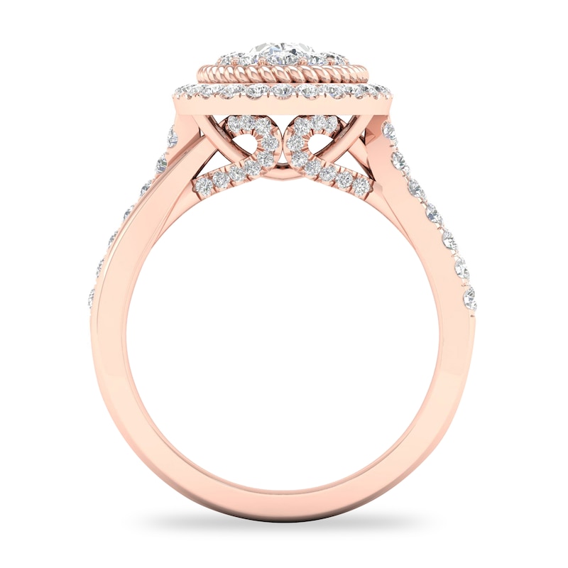 Main Image 3 of Diamond Ring 1-1/5 ct tw Round-cut 14K Rose Gold