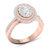 Thumbnail Image 4 of Diamond Ring 1-1/5 ct tw Round-cut 14K Rose Gold
