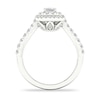 Thumbnail Image 3 of Diamond Engagement Ring 1 ct tw Emerald/Round-cut 14K White Gold