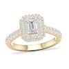 Thumbnail Image 1 of Diamond Ring 1 ct tw Emerald/Round-cut 14K Yellow Gold