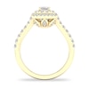 Thumbnail Image 2 of Diamond Ring 1 ct tw Emerald/Round-cut 14K Yellow Gold