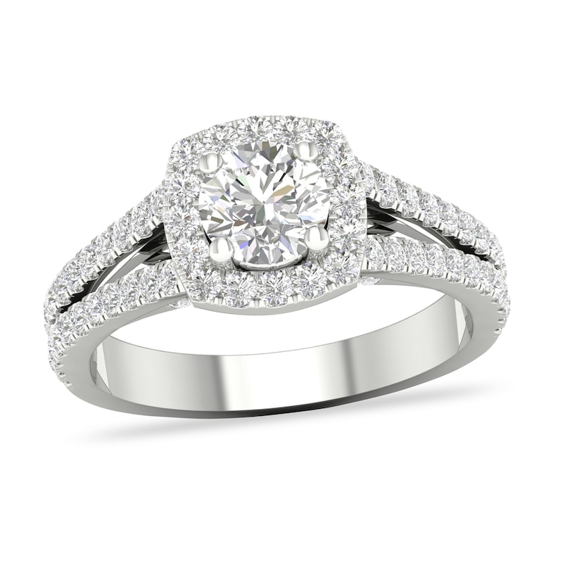 Main Image 1 of Diamond Engagement Ring 1-1/2 ct tw Round 14K White Gold
