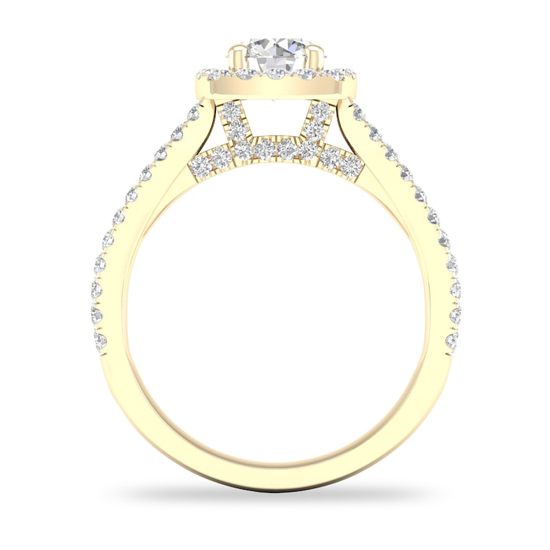 Main Image 2 of Diamond Ring 1-1/2 ct tw Round-cut 14K Yellow Gold
