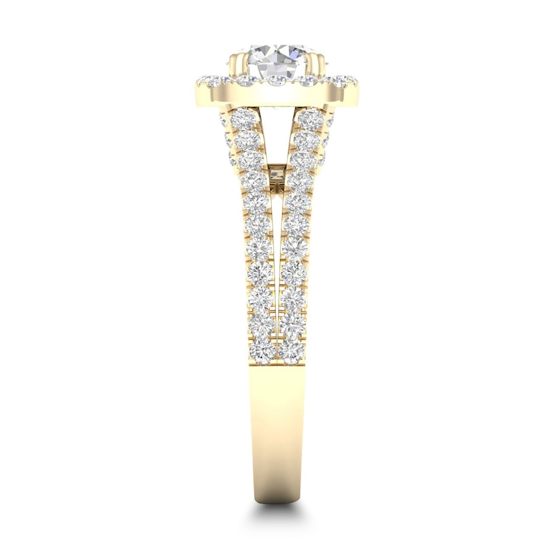 Main Image 3 of Diamond Ring 1-1/2 ct tw Round-cut 14K Yellow Gold