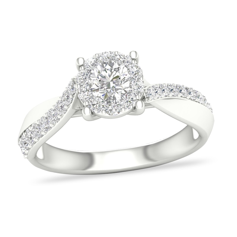 Main Image 1 of Diamond Engagement Ring 3/4 ct tw Round-cut 14K White Gold