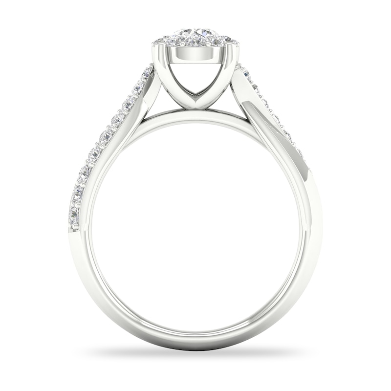 Main Image 3 of Diamond Engagement Ring 3/4 ct tw Round-cut 14K White Gold
