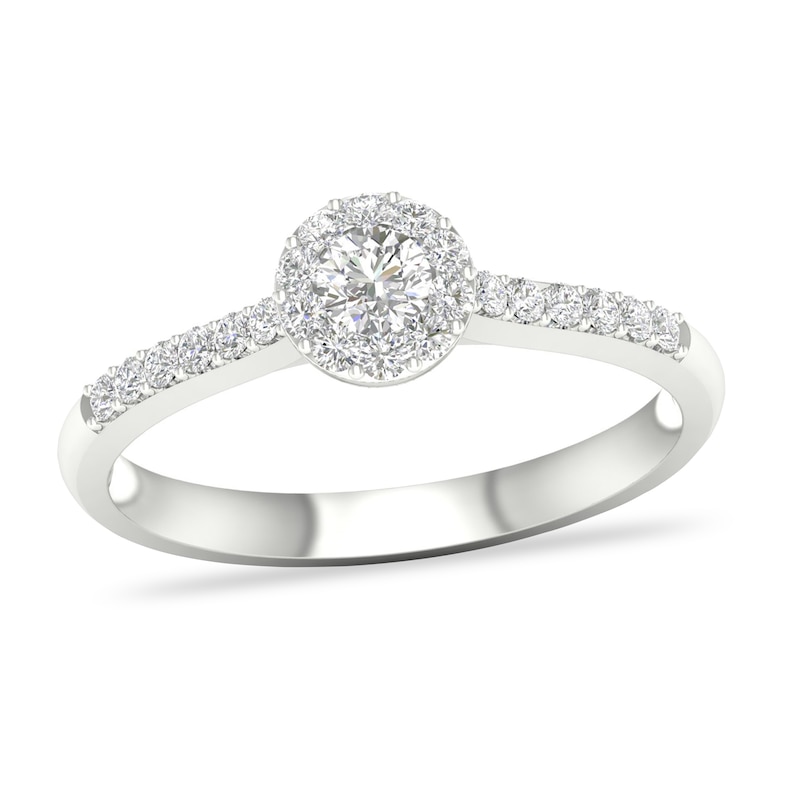 Main Image 1 of Diamond Ring 3/8 ct tw Round-cut 14K White Gold