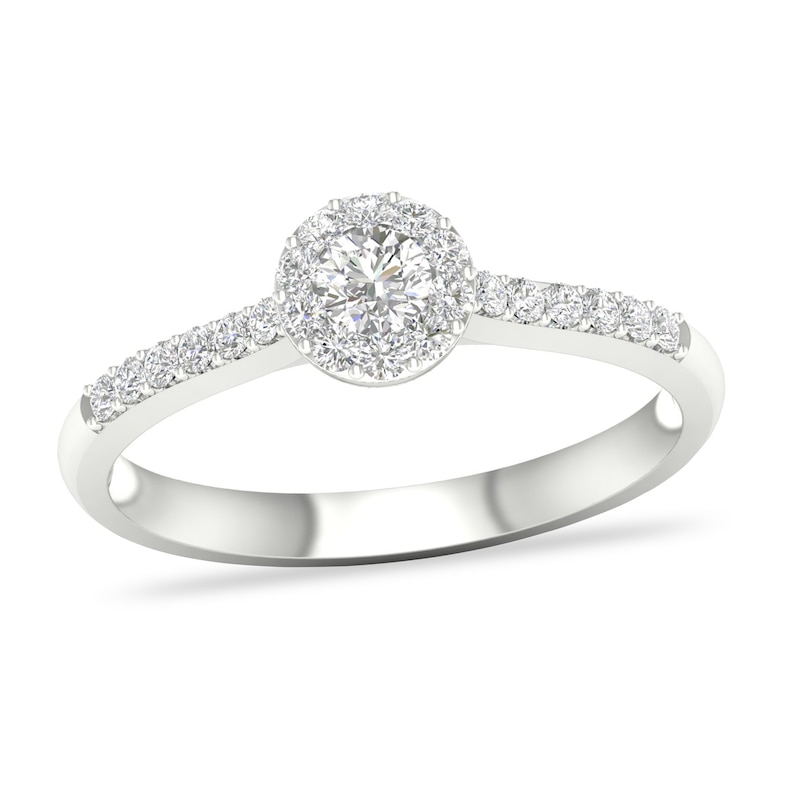 14K White Gold Diamond Ring