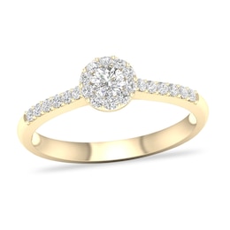 Diamond Ring 3/8 ct tw Round-cut 14K Yellow Gold
