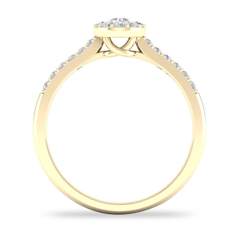 Diamond Ring 3/8 ct tw Round-cut 14K Yellow Gold