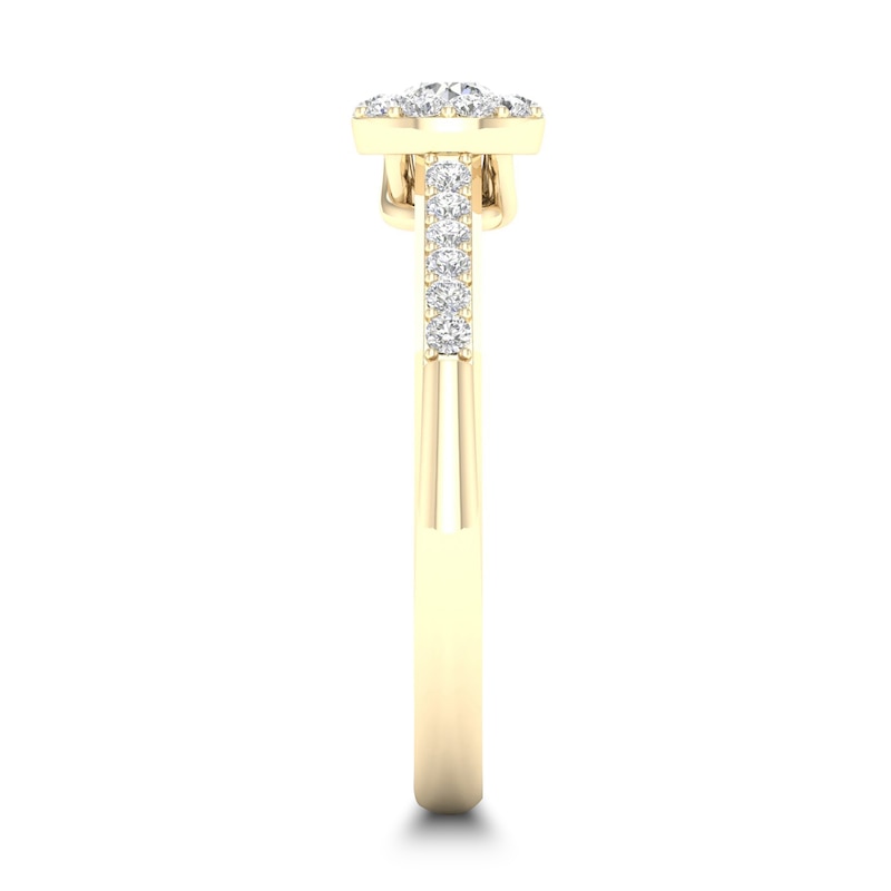 Diamond Ring 3/8 ct tw Round-cut 14K Yellow Gold