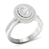 Thumbnail Image 3 of Diamond Engagement Ring 1-1/5 ct tw Oval/Round 14K White Gold