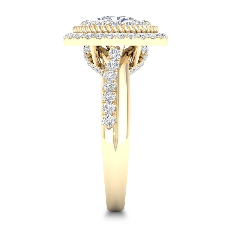 Main Image 2 of Diamond Ring 1-1/5 ct tw Round-cut 14K Yellow Gold