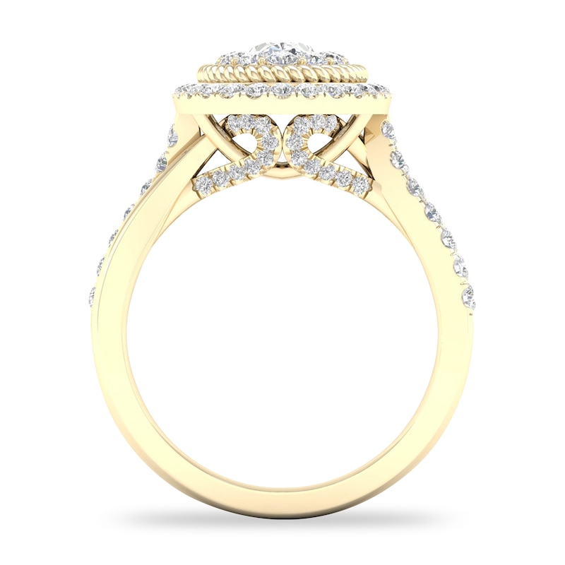Main Image 3 of Diamond Ring 1-1/5 ct tw Round-cut 14K Yellow Gold