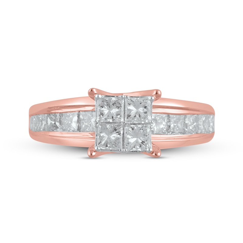 Main Image 3 of Diamond Engagement Ring 1-1/2 ct tw Round 14K Rose Gold