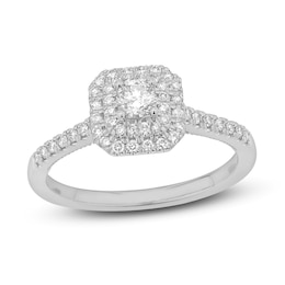 Diamond Engagement Ring 1/2 ct tw Round 14K White Gold
