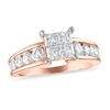 Thumbnail Image 0 of Diamond Engagement Ring 1-7/8 ct tw Princess/Round 14K Rose Gold