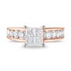 Thumbnail Image 1 of Diamond Engagement Ring 1-7/8 ct tw Princess/Round 14K Rose Gold