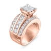 Thumbnail Image 2 of Diamond Engagement Ring 3-1/2 ct tw Princess/Round 14K Rose Gold