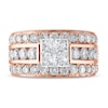 Thumbnail Image 3 of Diamond Engagement Ring 3-1/2 ct tw Princess/Round 14K Rose Gold