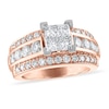 Thumbnail Image 1 of Diamond Engagement Ring 2-5/8 ct tw Princess/Round 14K Rose Gold