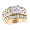Thumbnail Image 1 of Diamond Engagement Ring 3-1/2 ct tw Princess/Round 14K Yellow Gold