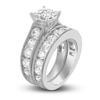 Thumbnail Image 2 of Diamond Bridal Set 4 ct tw Round/Princess 14K White Gold
