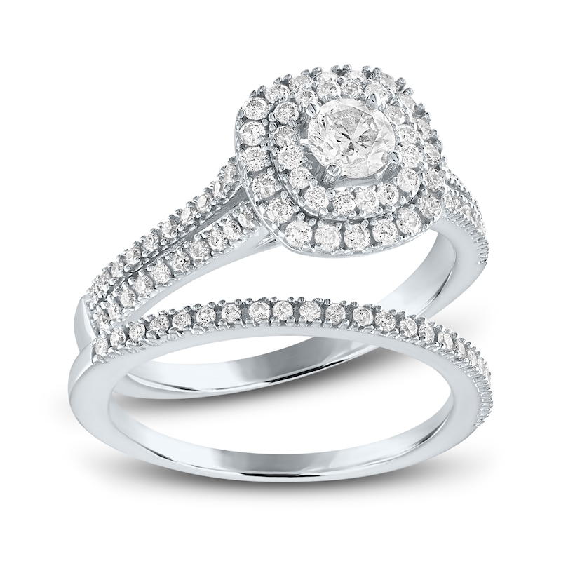 Main Image 1 of Diamond Bridal Set 1 ct tw Round 14K White Gold