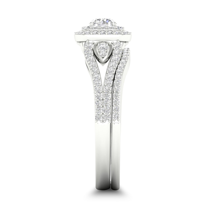 Diamond Bridal Set 5/8 ct tw Round 14K White Gold