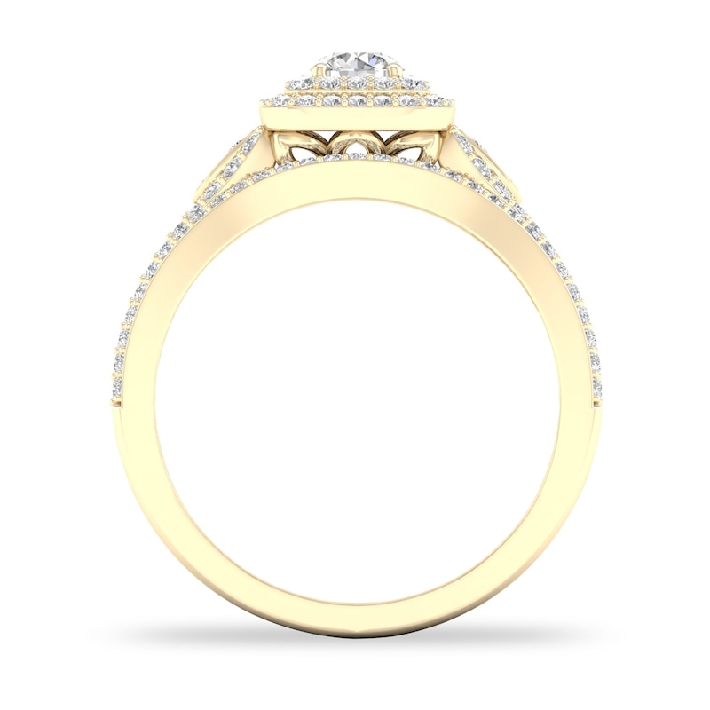 Diamond Bridal Set 5/8 ct tw Round 14K Yellow Gold