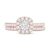 Thumbnail Image 2 of Diamond Bridal Set 1-1/2 ct tw Round-cut 14K Rose Gold