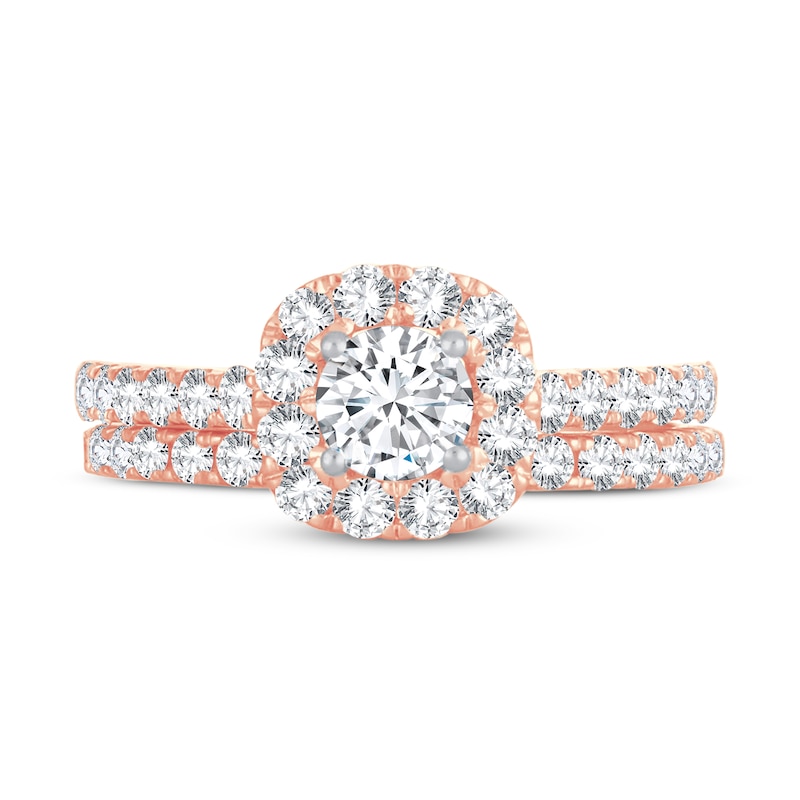 Main Image 3 of Diamond Bridal Set 1-1/2 ct tw Round-cut 14K Rose Gold