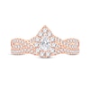 Diamond Bridal Set 3/4 ct tw Pear-shaped/Round-cut 14K Rose Gold