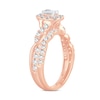Thumbnail Image 1 of Diamond Bridal Set 1 ct tw Emerald/Round-cut 14K Rose Gold