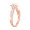 Thumbnail Image 2 of Diamond Bridal Set 1/2 ct tw Pear-shaped/Round-cut 14K Rose Gold