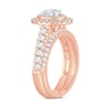 Thumbnail Image 2 of Diamond Bridal Set 1-1/5 ct tw Oval/Round-cut 14K Rose Gold