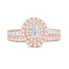 Thumbnail Image 3 of Diamond Bridal Set 1-1/5 ct tw Oval/Round-cut 14K Rose Gold