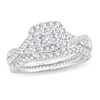Thumbnail Image 1 of Diamond Bridal Set 1 ct tw Princess/Round-cut 14K White Gold