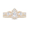 Diamond Bridal Set 2 ct tw Pear-shaped/Round-cut 14K Yellow Gold