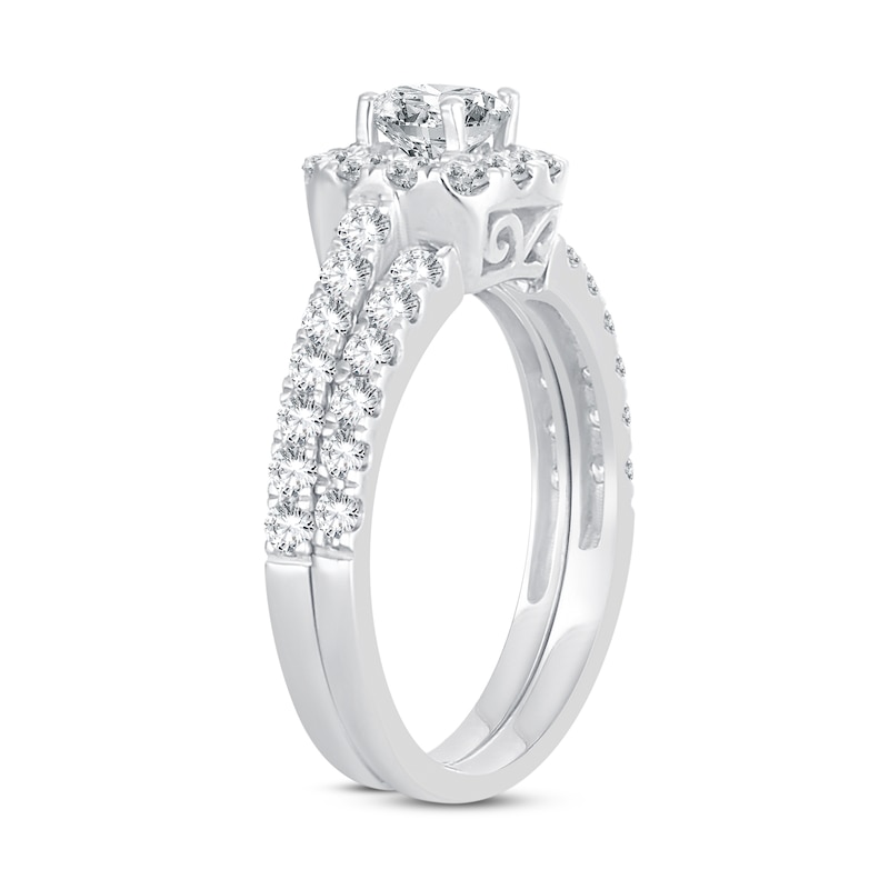 Diamond Bridal Set 1-1/2 ct tw Round-cut 14K White Gold