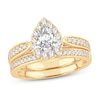 Thumbnail Image 1 of Diamond Bridal Set 1 ct tw Pear-shaped/Round-cut 14K Yellow Gold