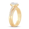 Thumbnail Image 2 of Diamond Bridal Set 1 ct tw Emerald/Round-cut 14K Yellow Gold