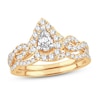 Thumbnail Image 1 of Diamond Bridal Set 1 ct tw Pear-shaped/Round-cut 14K Yellow Gold